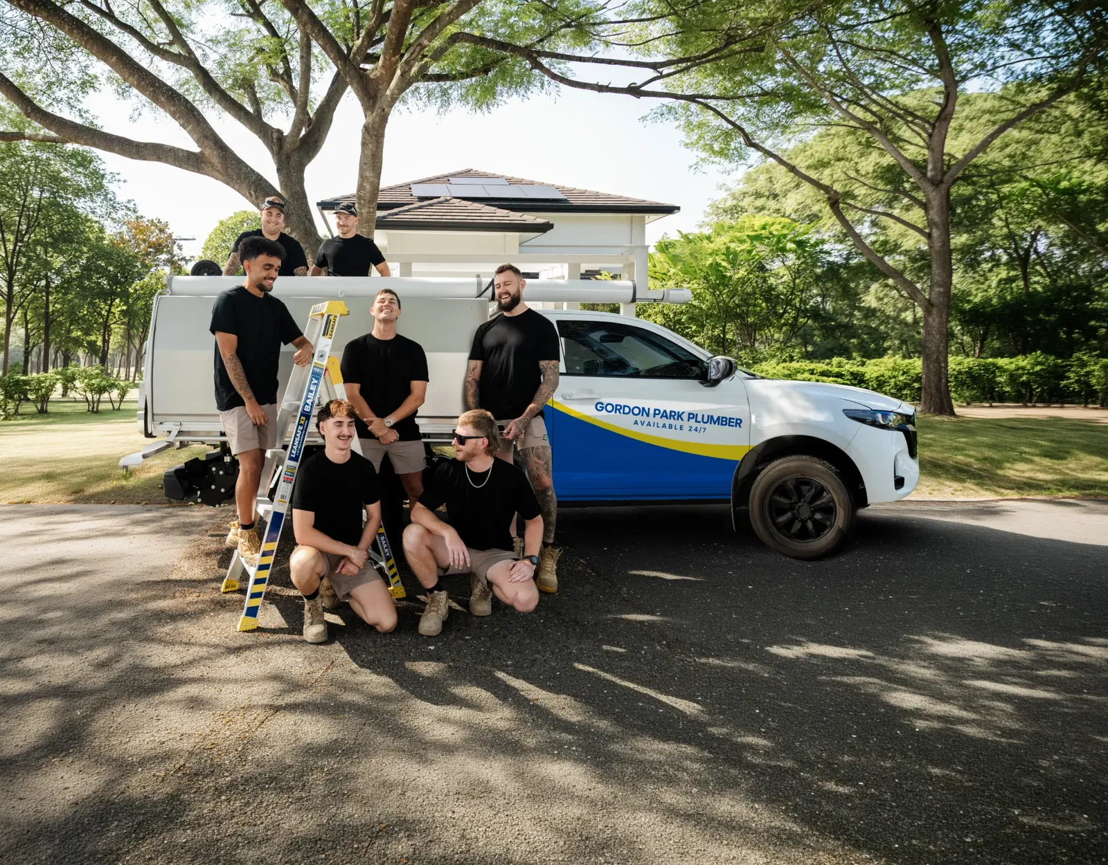Gordon Park Plumber ute and team