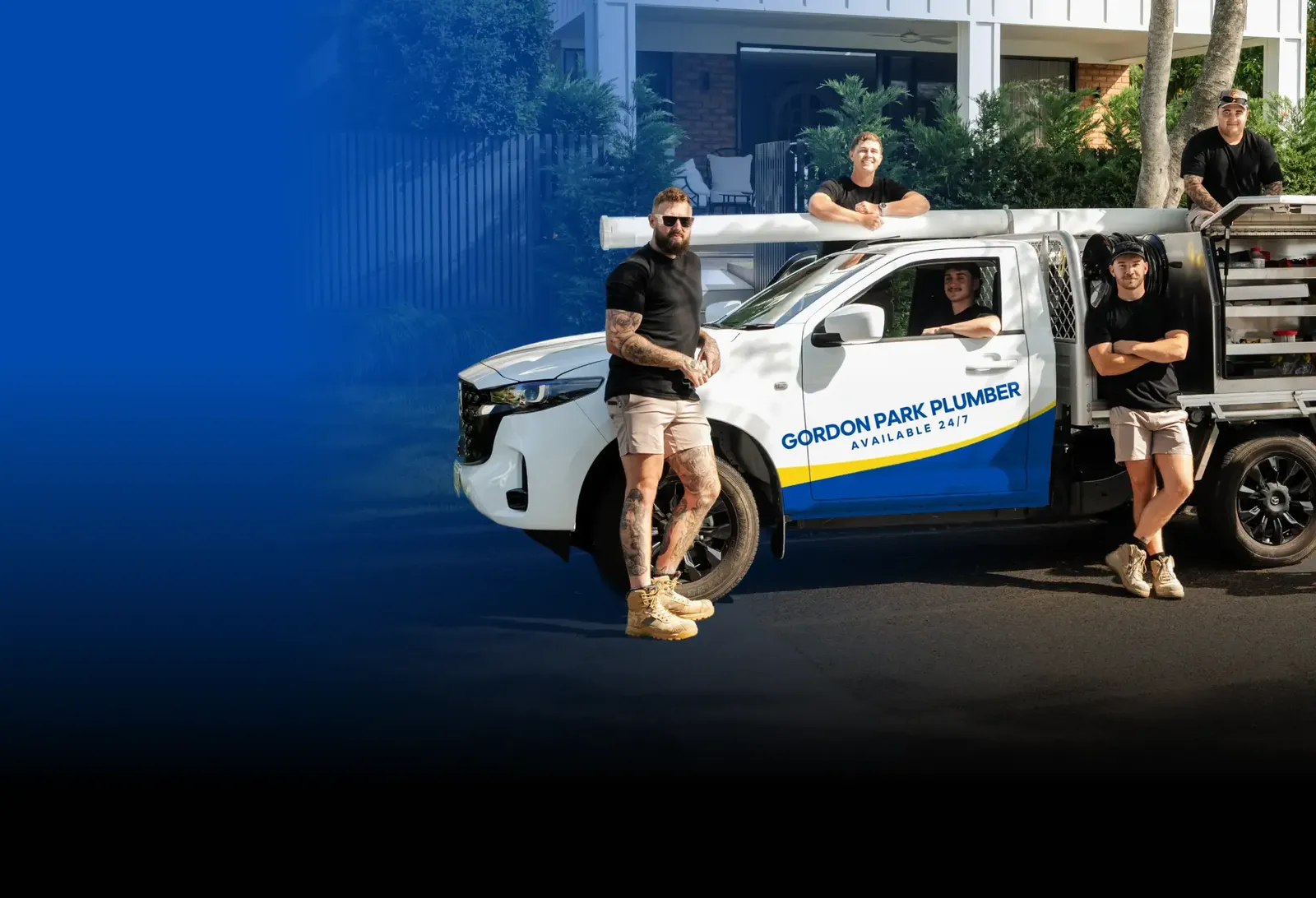 Gordon Park Plumber team with the ute